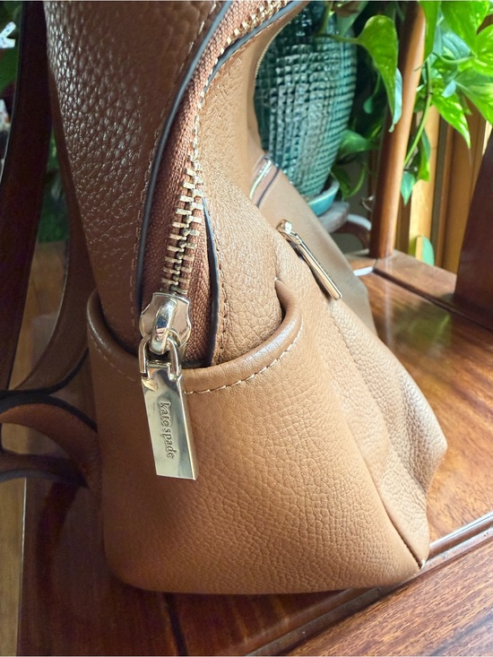 kate spade Brown Pebbled Leather Backpack with Front Zip main image 4